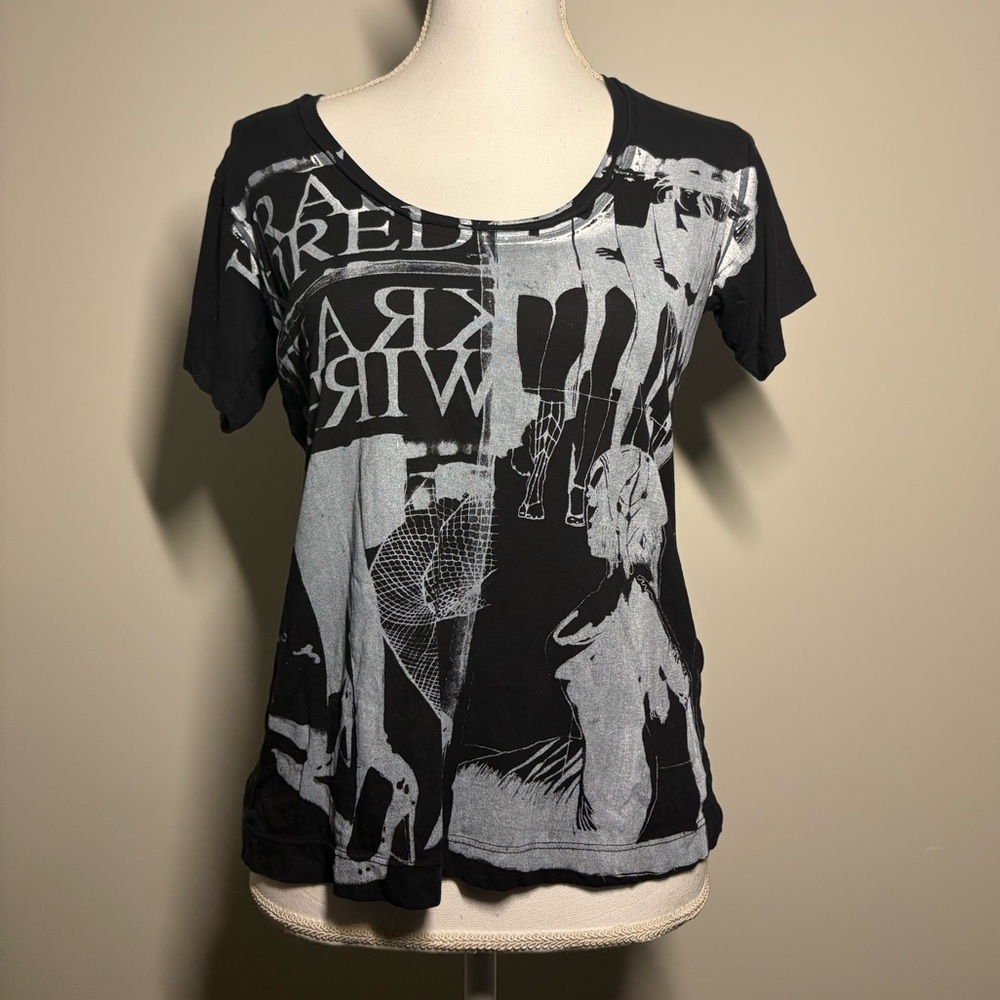 Diesel Black and Gray Graphic Women's Tee